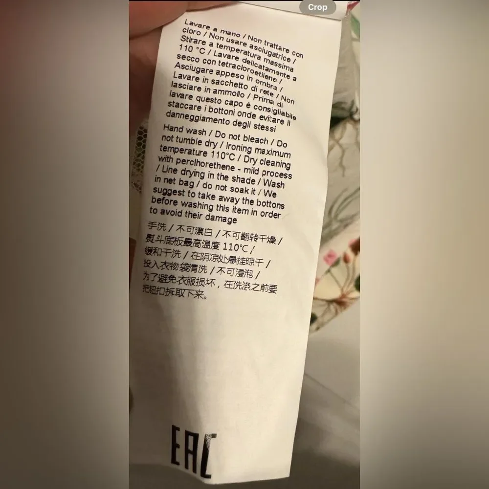 N°21 Numero Ventuno Womens Floral Print Blouse Sz 8-10 M Alessandro Dell’Acqua - Picture 9 of 10